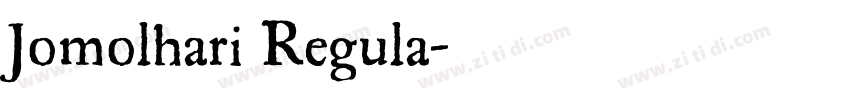 Jomolhari Regula字体转换